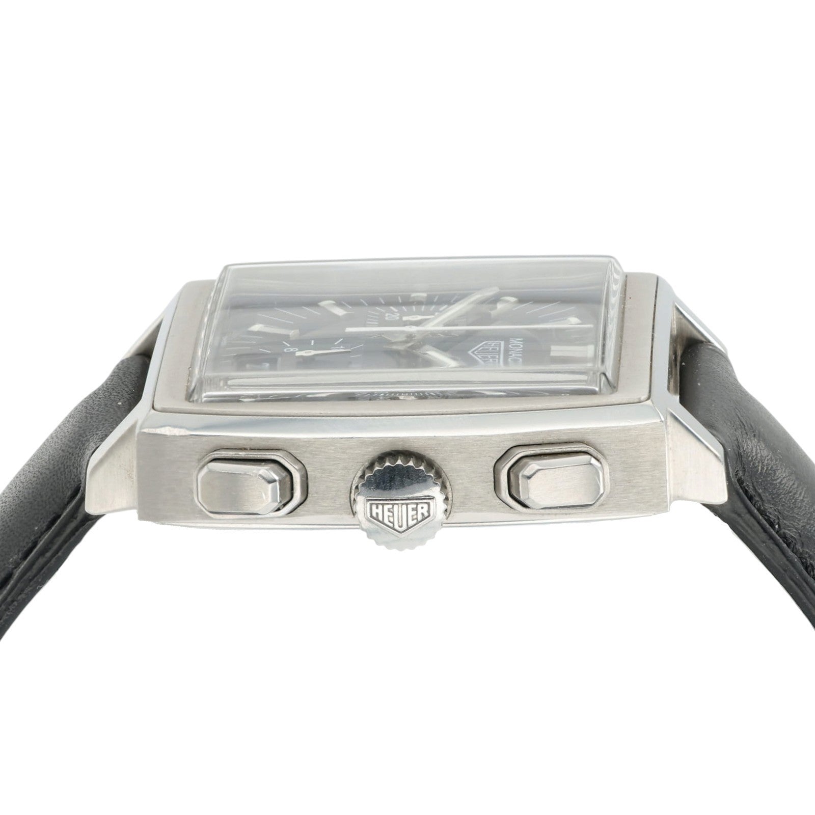 Tag Heuer Monaco Black Dial Stainless Steel 38mm Automatic Mens Watch CS2111