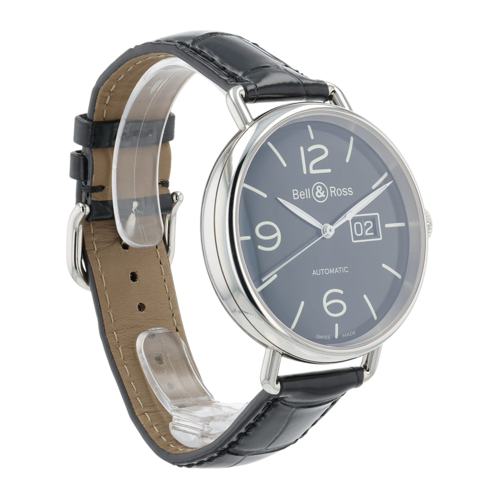Bell & Ross Grande Date Black Dial Stainless Steel 45mm Automatic Men’s WW1-96