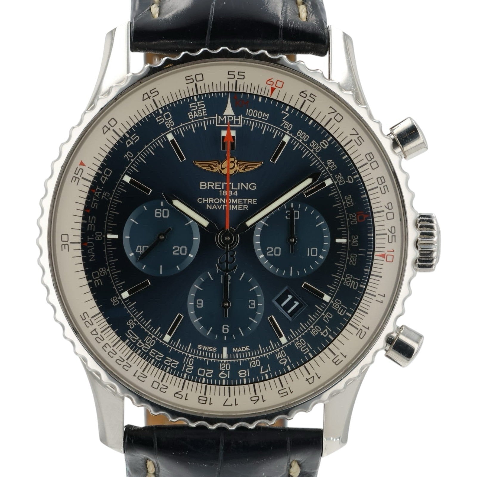 Breitling Navitimer Blue Dial Stainless Steel 46mm Automatic Men’s Watch AB0127