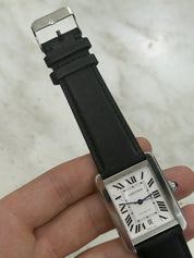 Cartier Tank XL Silver Dial Stainless Steel 31mm Auto Men's Watch W5200027