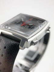 Tag Heuer Monaco Stainless Steel Grey Dial 39mm Automatic Mens Watch CAW211B