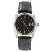 Rolex Oysterdate Black Dial Stainless Steel 34mm Manual Wind Men’s Watch 6694