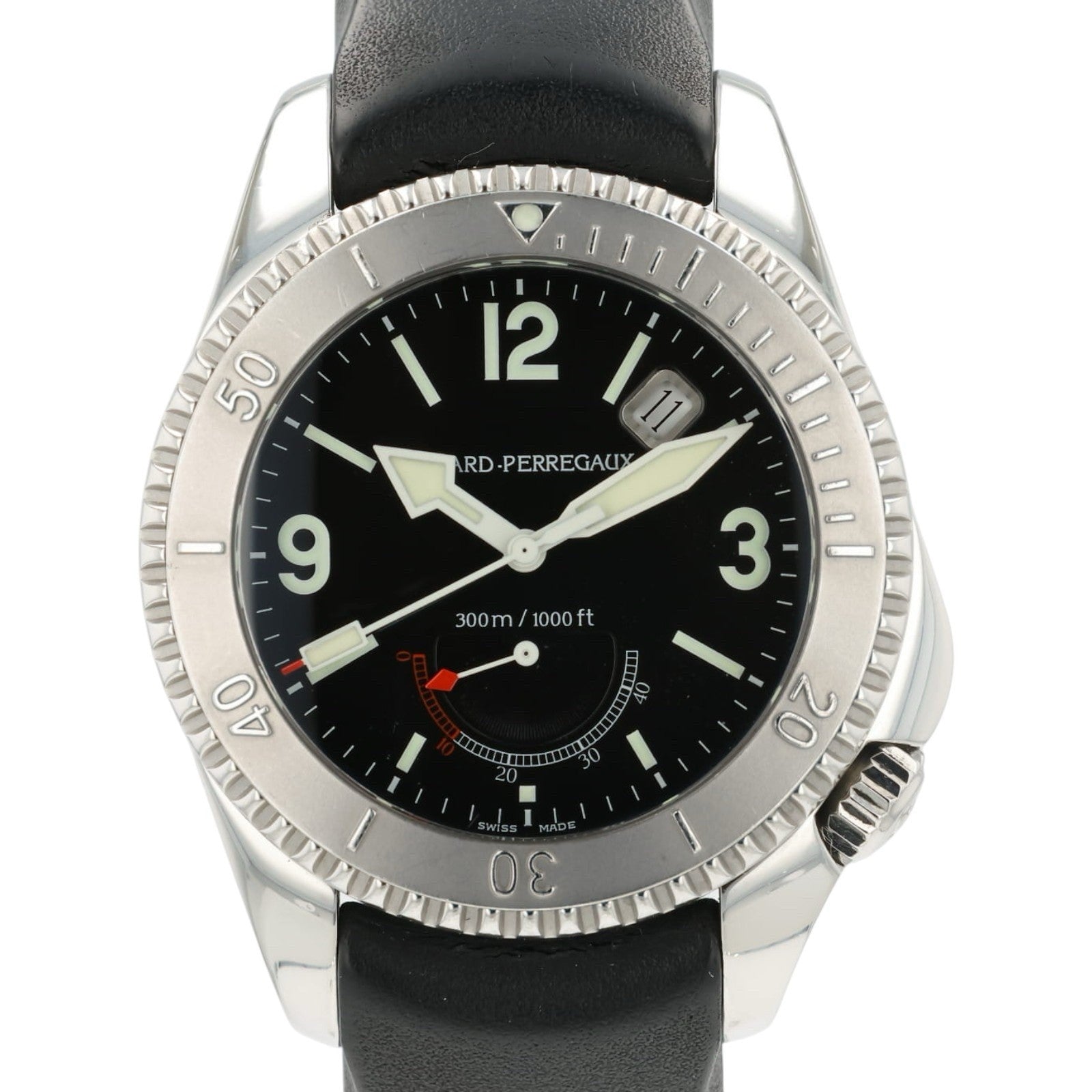 Girard Perregaux Sea Hawk Black Dial Stainless Steel 40mm Auto Men’s Watch 4992