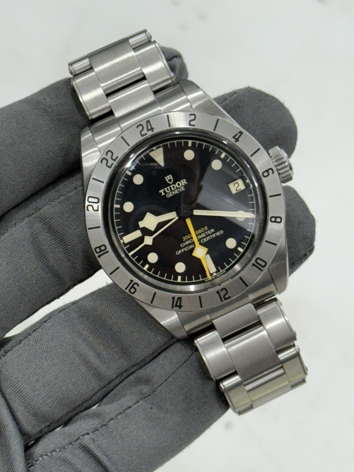 2022 Tudor Black Bay Pro Stainless Steel GMT Men's Black Dial Watch 79470