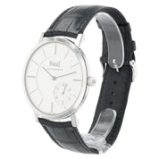 Piaget Altiplano White Dial 18k White Gold Automatic Movement Mens Watch P10697