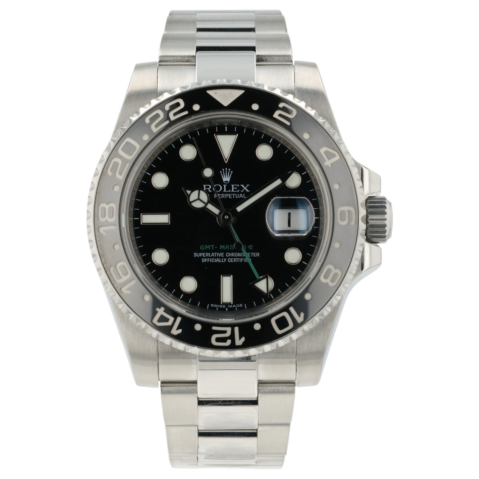 Rolex GMT Master II Black Dial Stainless Steel 40mm Automatic Mens 116710LN