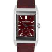 Jaeger LeCoultre Reverso Tribute Steel Manual Wind Burgundy 214.8.62 Watch