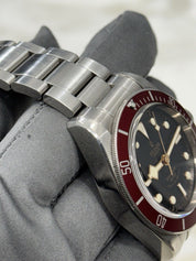 2014 Tudor Black Bay Smiley Stainless Steel Red 41mm Automatic Watch 79220R