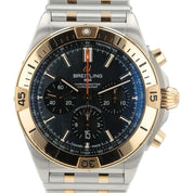 Breitling Chronomat Blue MOP Dial 18k Rose Gold & Steel 42mm Automatic UB0134