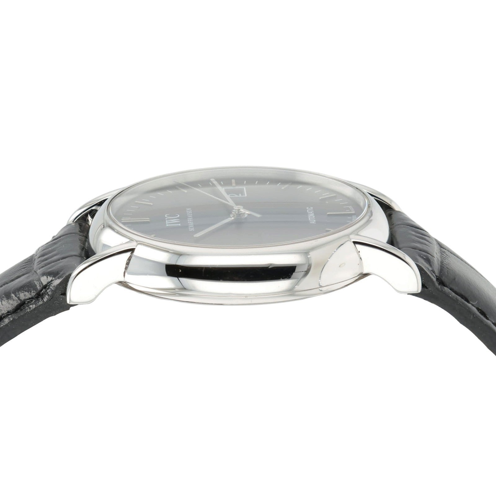 IWC Portofino Black Dial Stainless Steel 38mm Automatic Mens Watch IW3533