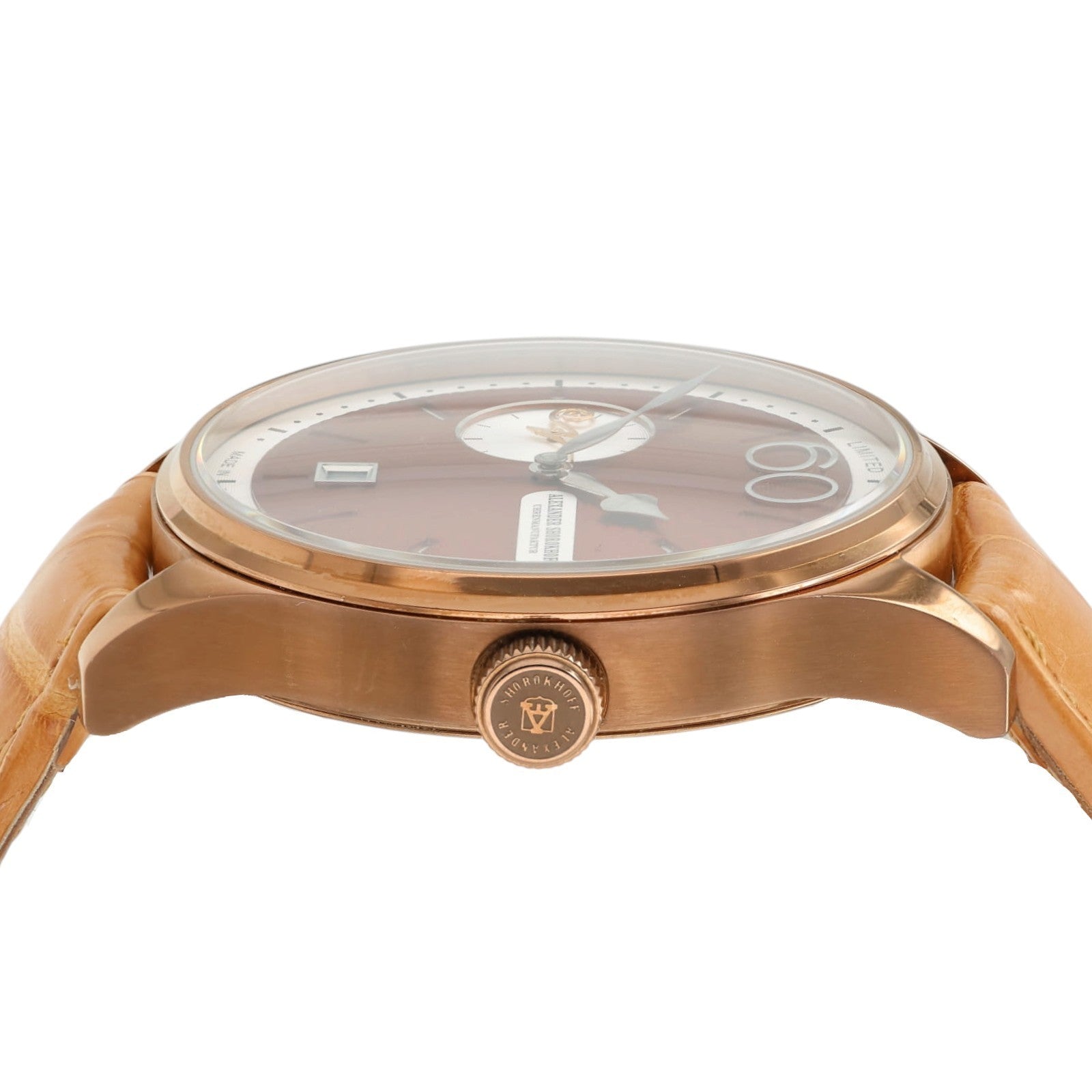 Alexander Shorokhoff Neva Brown Dial Steel 43.5mm Manual Limited Edition Watch
