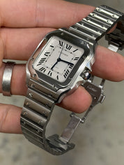 2023 Cartier Santos Automatic Stainless White Dial Midsize Watch 35mm WSSA0029