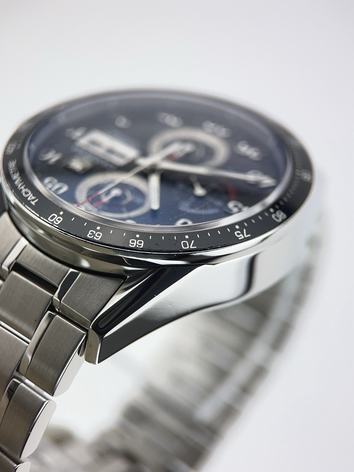 Tag Heuer Carrera Chrono Steel Black Dial 44mm Automatic Movement Men’s CV2A10