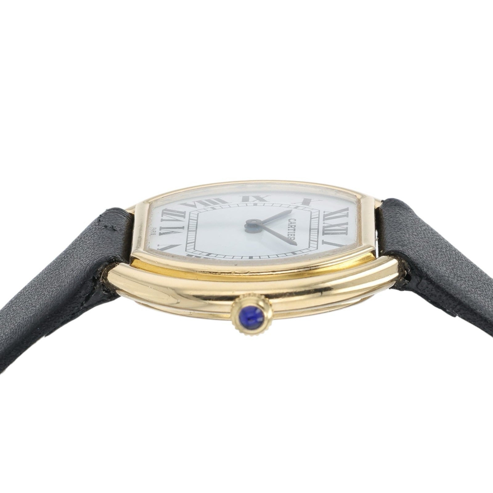 Cartier Stepped Ellipse 18k Yellow Gold 28mm White Dial Manual Wind Watch 7809