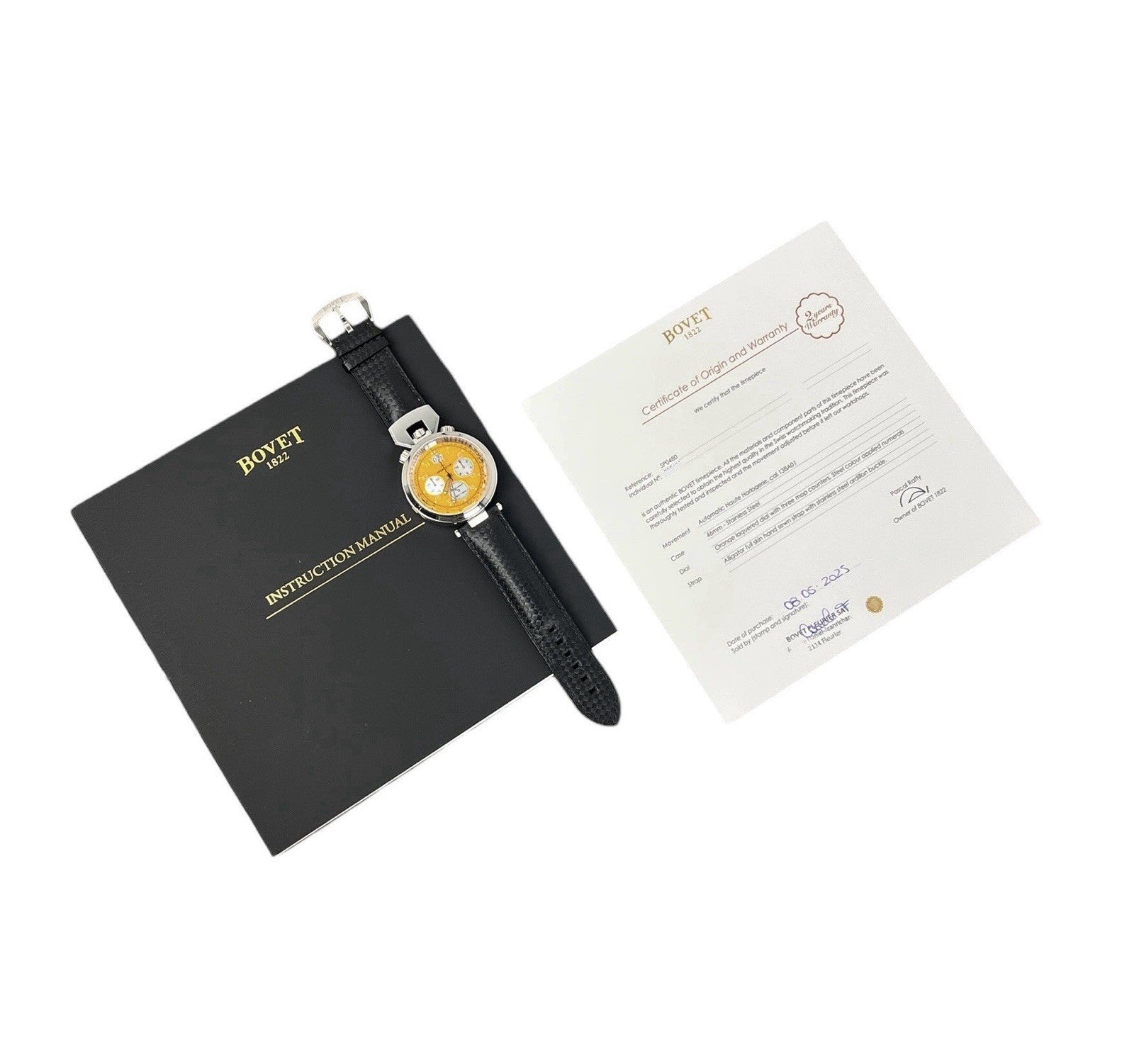 NEW 2025 Bovet Sportster Steel Orange Dial 46mm Automatic Men’s Watch SP0480