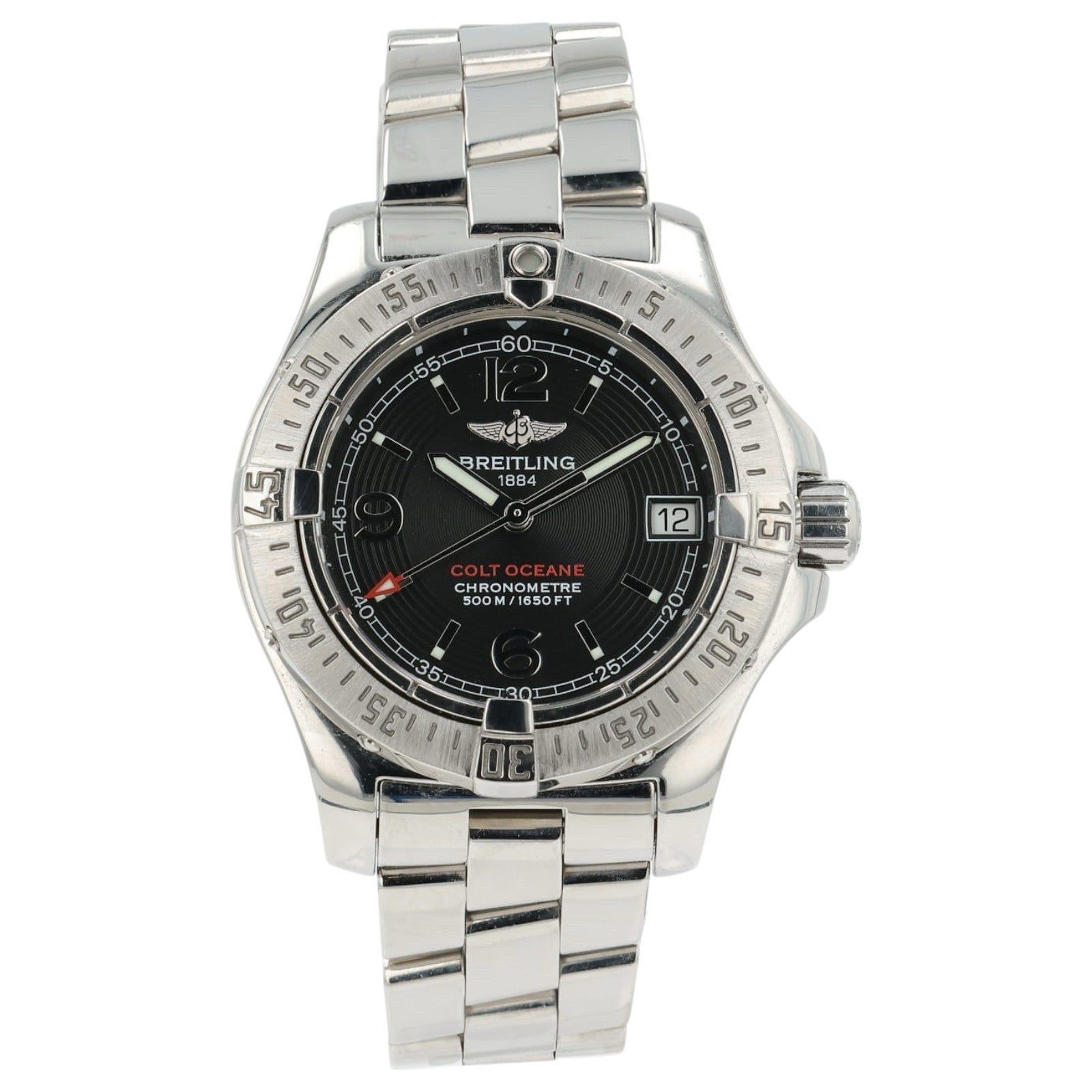 Breitling Colt Ladies Black Dial Stainless Steel 33mm Quartz Ladies Watch A77380