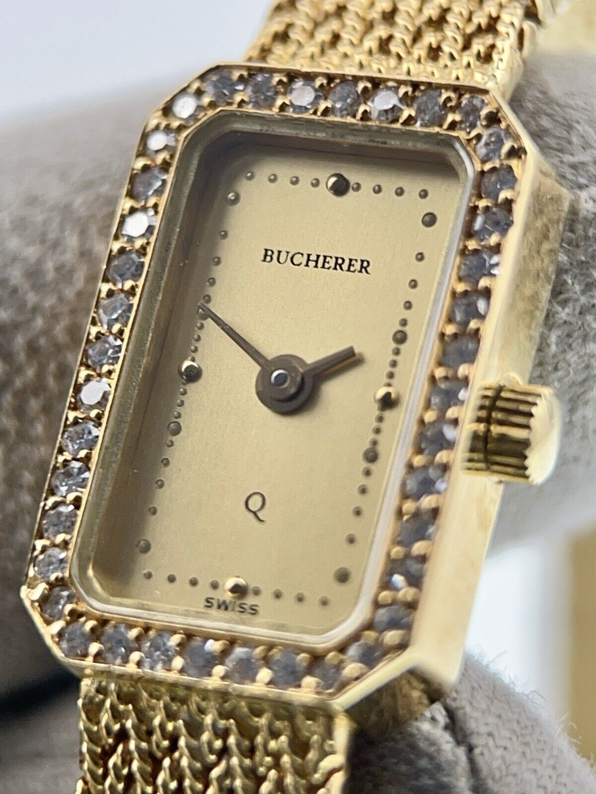 Bucherer 18k Gold 12mm Quartz Movement Gold Tone Dial Women's Watch 280.002