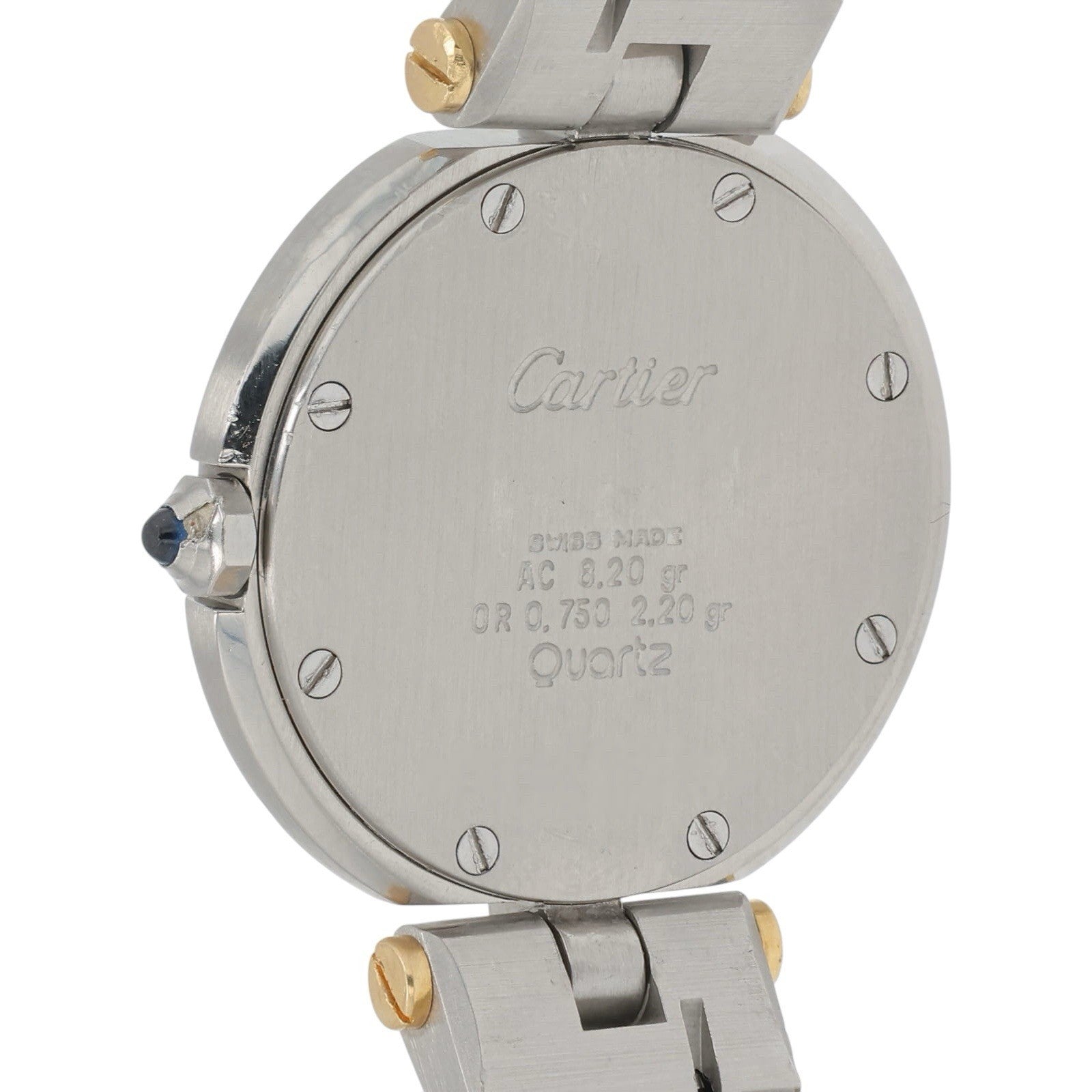 Cartier Santos Vendome Steel & Gold White Dial 27mm Quartz Women’s Watch 8191