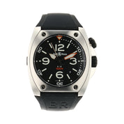 Bell & Ross BR 02 Stainless Steel Black Dial 44mm Automatic Mens Watch BR02-20-S