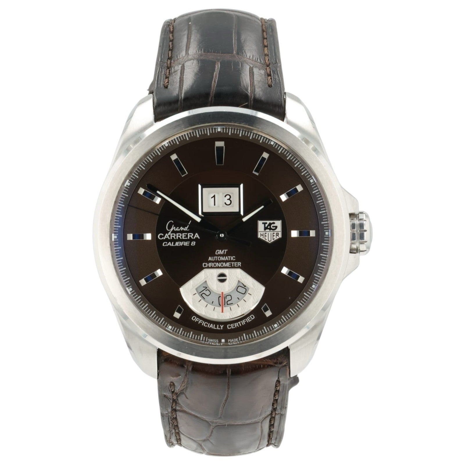 Tag Heuer Grand Carrera Brown Dial Steel 43mm Automatic Men’s Watch WAV5113