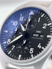 IWC Pilot Top Gun Chronograph Black Dial "Lake Tahoe" White Ceramic 44mm Watch