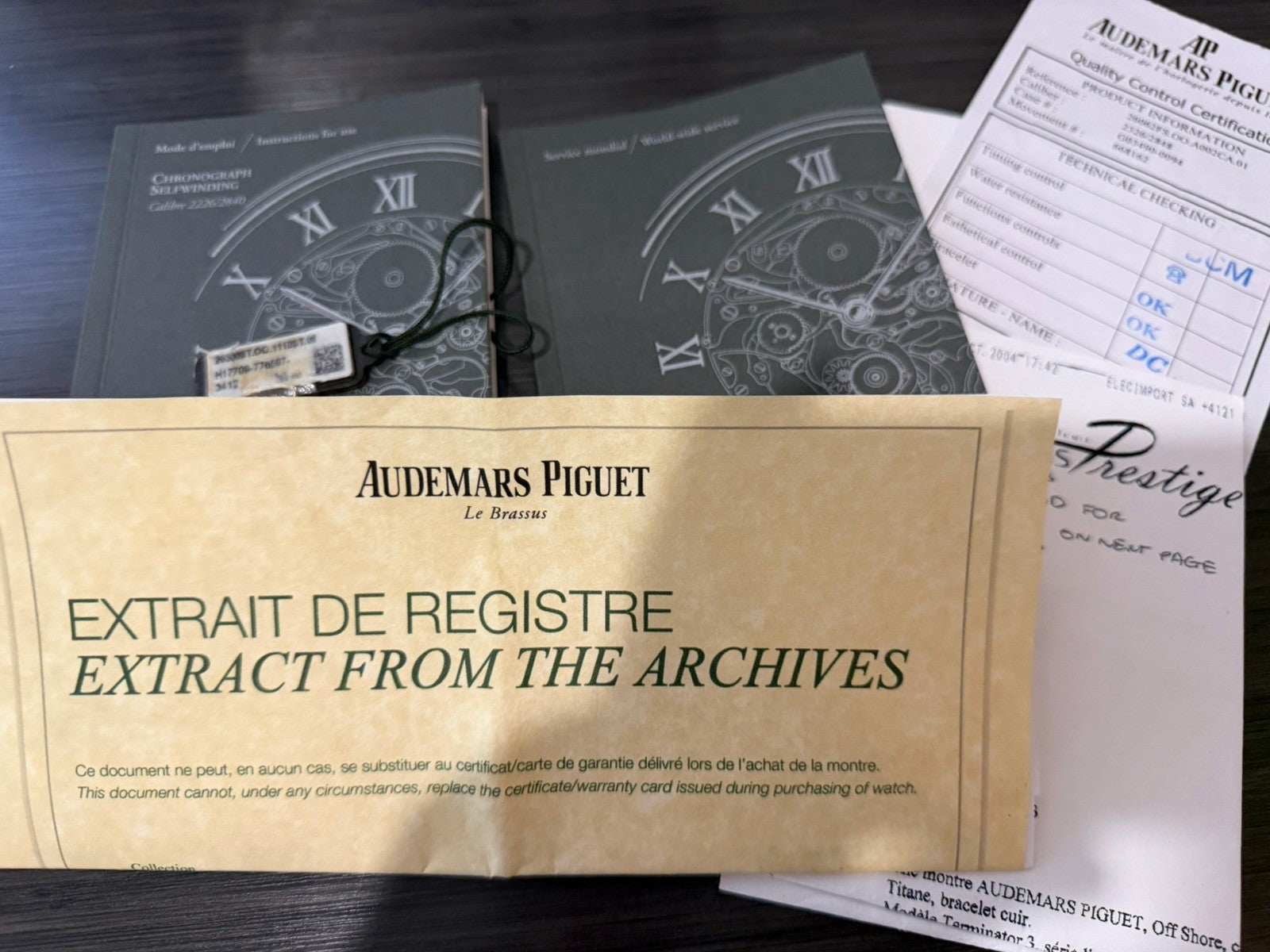 Audemars Piguet Royal Oak Chrono Titanium Gray Dial 48mm Automatic Watch 25863TI