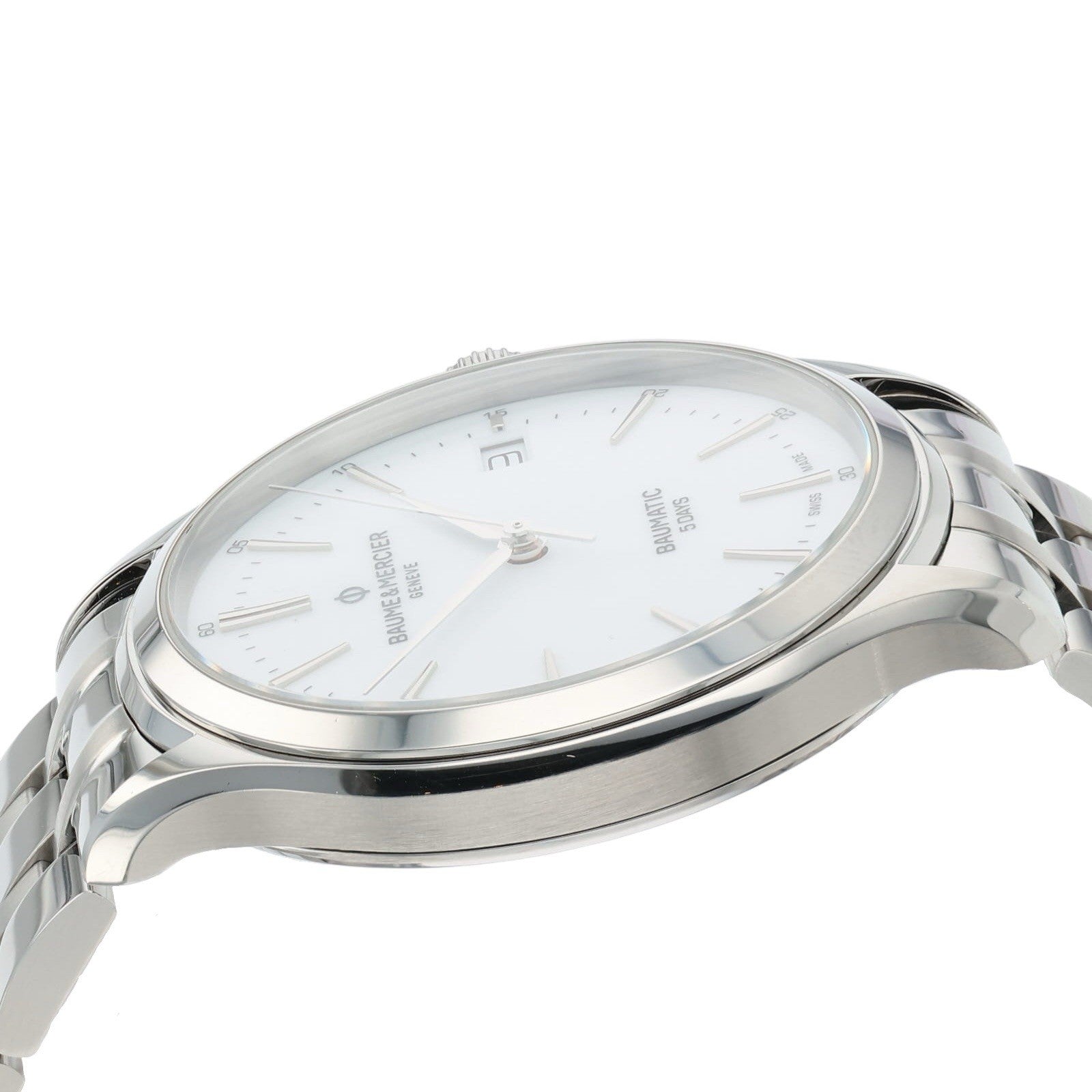 Baume & Mercier Clifton Stainless Steel White Dial 40mm Automatic Mens M0A10398