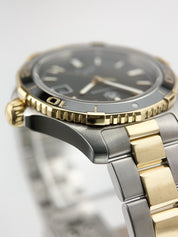 Tag Heuer Aquaracer Steel & Gold Black Dial 41mm Automatic Mens Watch WAK2122