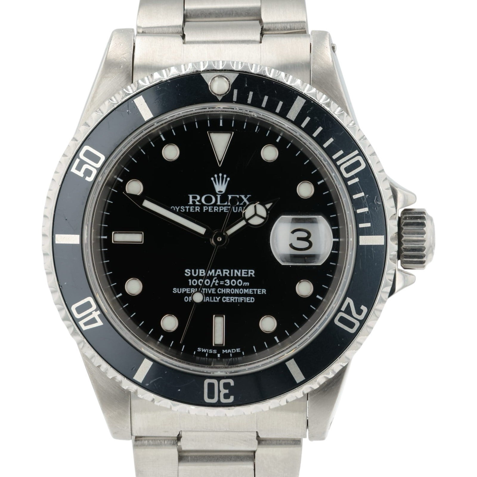 Rolex Submariner Black Dial Stainless Steel 40mm Automatic Mens Watch 16610