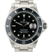 Rolex Submariner Black Dial Stainless Steel 40mm Automatic Mens Watch 16610
