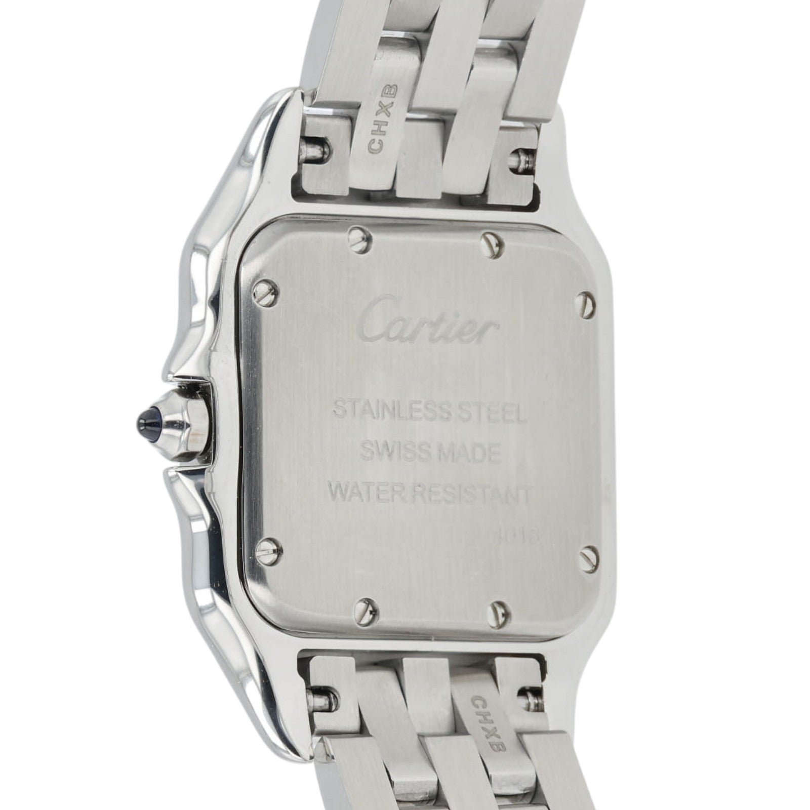 Cartier Panthere Silver Dial Stainess Steel 27mm Quartz Womens Watch W4PN0008