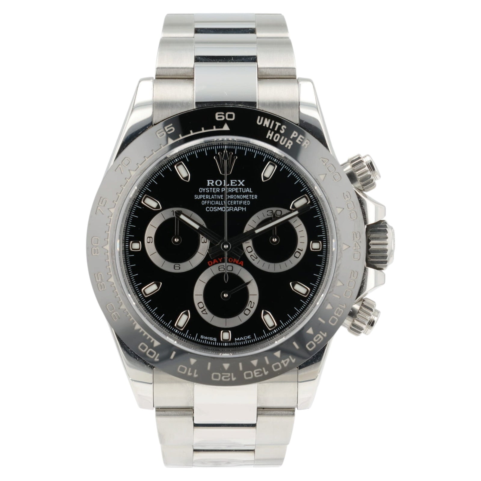 Rolex Cosmograph Daytona Black Dial Stainless Steel 40mm Automatic Mens 116500LN