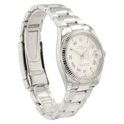 Rolex Date Silver Roman Dial Stainless Steel 34mm Automatic Watch 115234