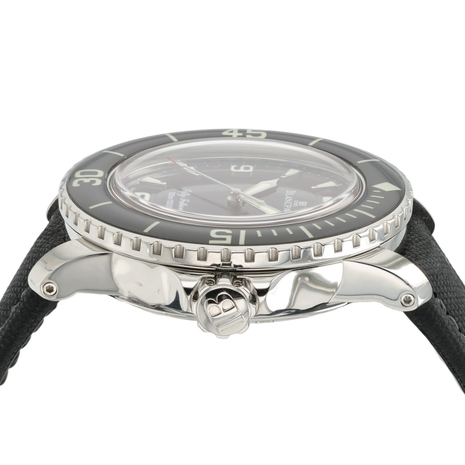 Blancpain Fifty Fathoms Black Dial Steel 45mm Automatic Mens Watch 5015-1130-52A