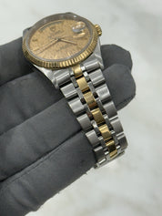Tudor Date Day 76213 Champagne Dial Mens Two Tone Stainless Automatic Watch