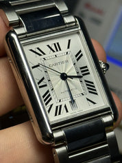 Cartier Tank XL Stainless Steel 31mm Roman Dial Automatic Men’s Watch WSTA0040