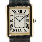 Cartier Tank Solo Silver Dial 18k Yellow Gold & Steel 34x27mm Quartz W1018855