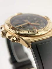 Breitling Chronomat 18k Rose Gold Gray Dial 42mm Automatic Mens Watch RB0134
