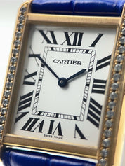 Cartier Tank Solo 18k Rose Gold 27mm Quartz Men’s AM Diamonds Watch W5200025