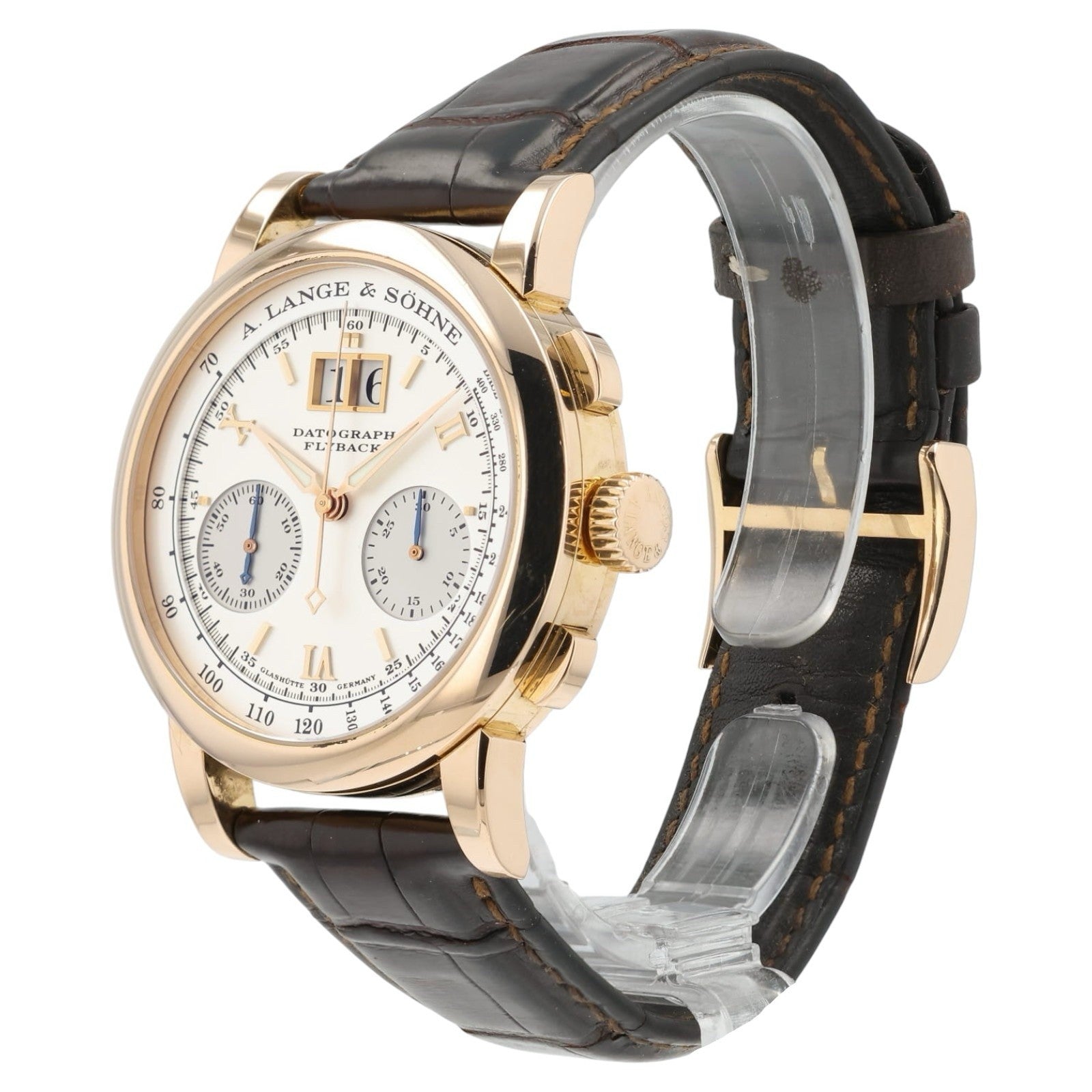 A. Lange & Sohne Datograph Silver Dial 18k Rose Gold 39mm Manual Men’s 403.032