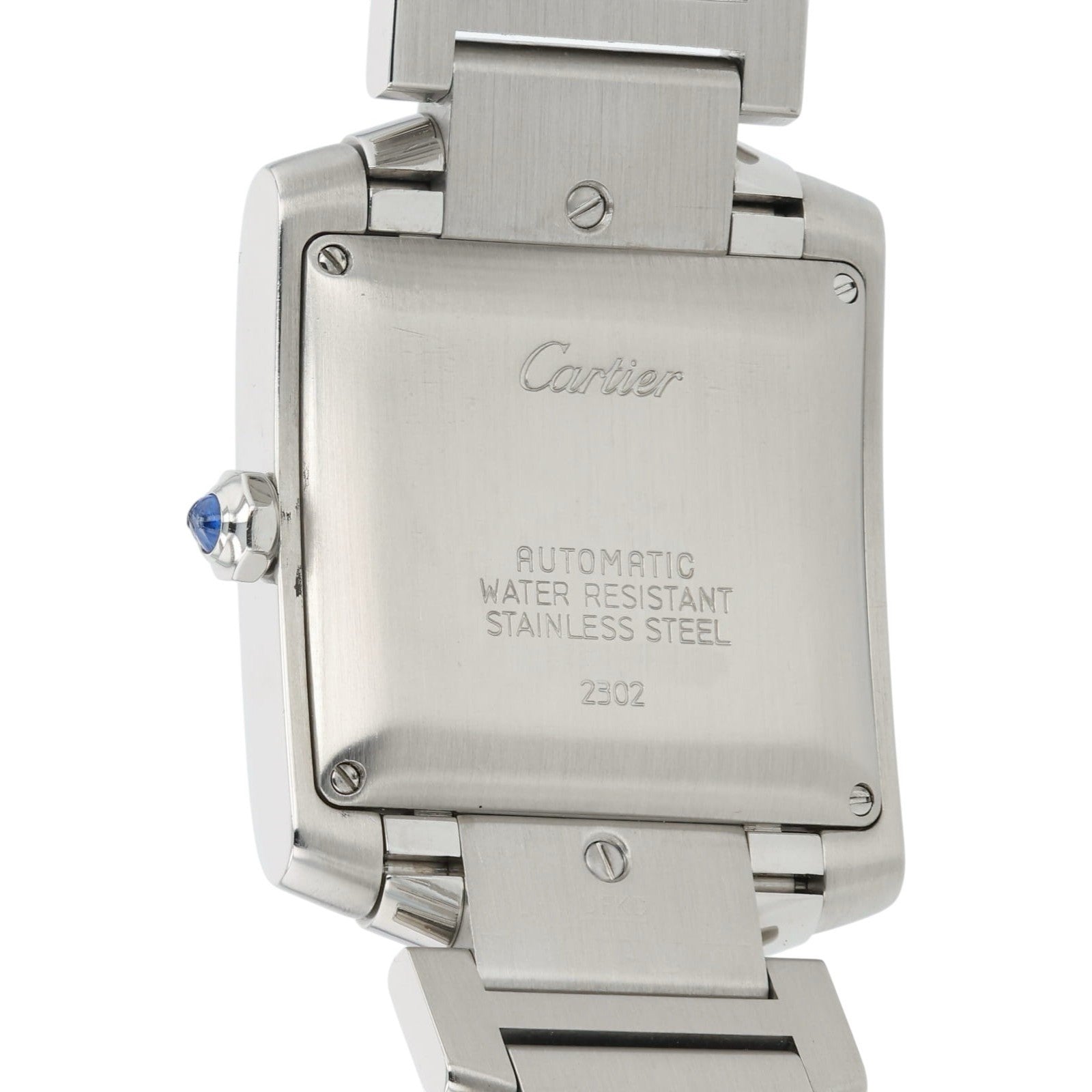 Cartier Tank Francaise Stainless Steel Silver Dial 28x32mm Automatic Womens 2302