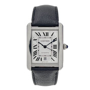 Cartier Tank Solo XL Automatic Stainless Steel Mens Watch WSTA0029 Box And Paper