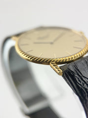 Chopard Geneve 18k Gold Champagne Dial 32mm Quartz Mens Watch 1077