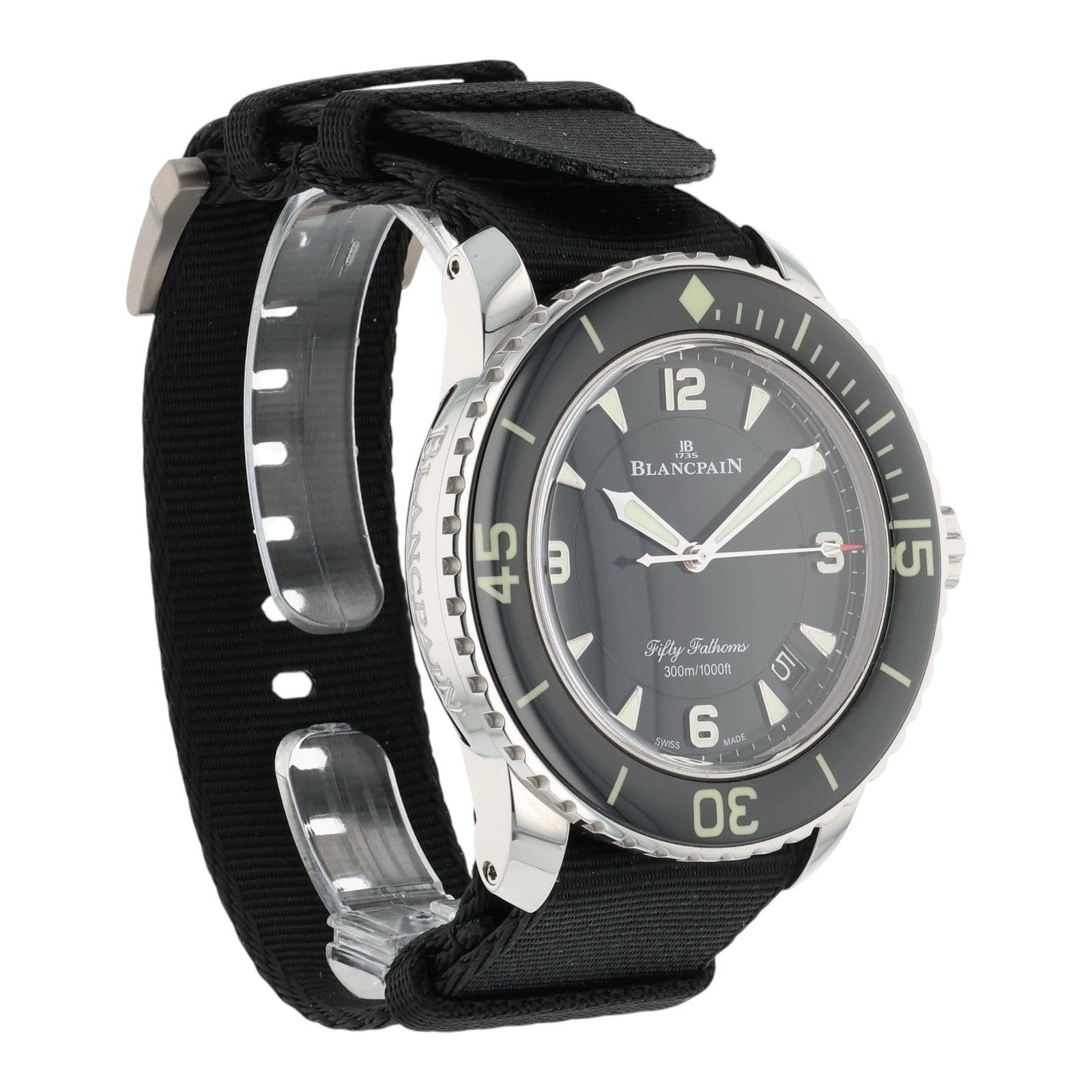 Blancpain Fifty Fathoms Stainless Steel Black Dial 45mm Automatic 5015 1130 52A