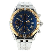 Breitling Crosswind Gold & Steel Blue Dial 43mm Automatic Mens Watch D13355