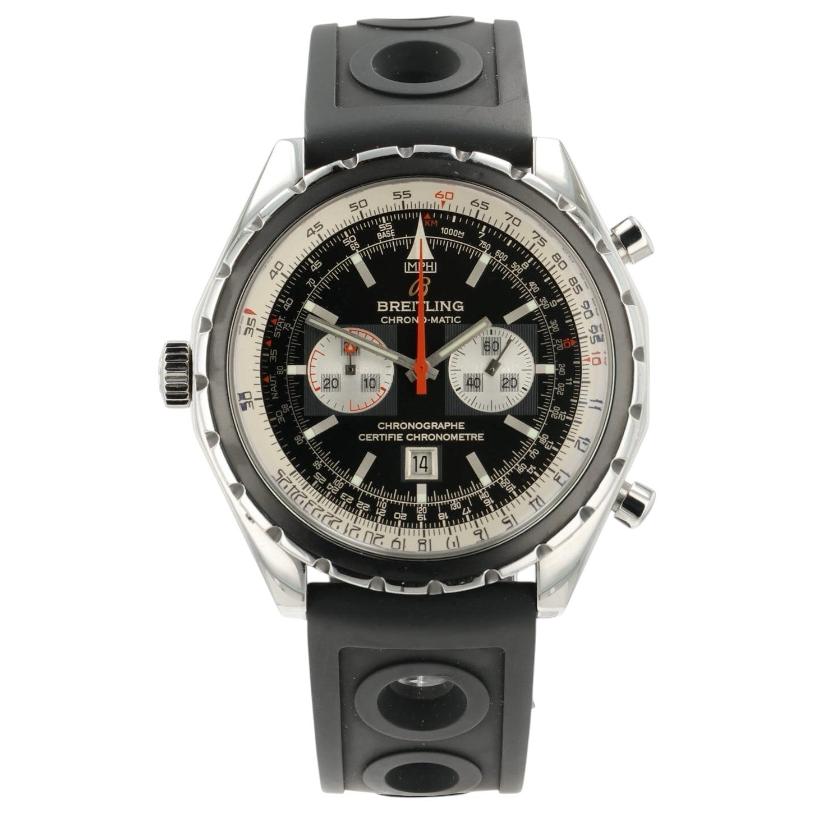 Breitling Chronomatic Silver Dial Stainless Steel 44mm Automatic Men’s A41360