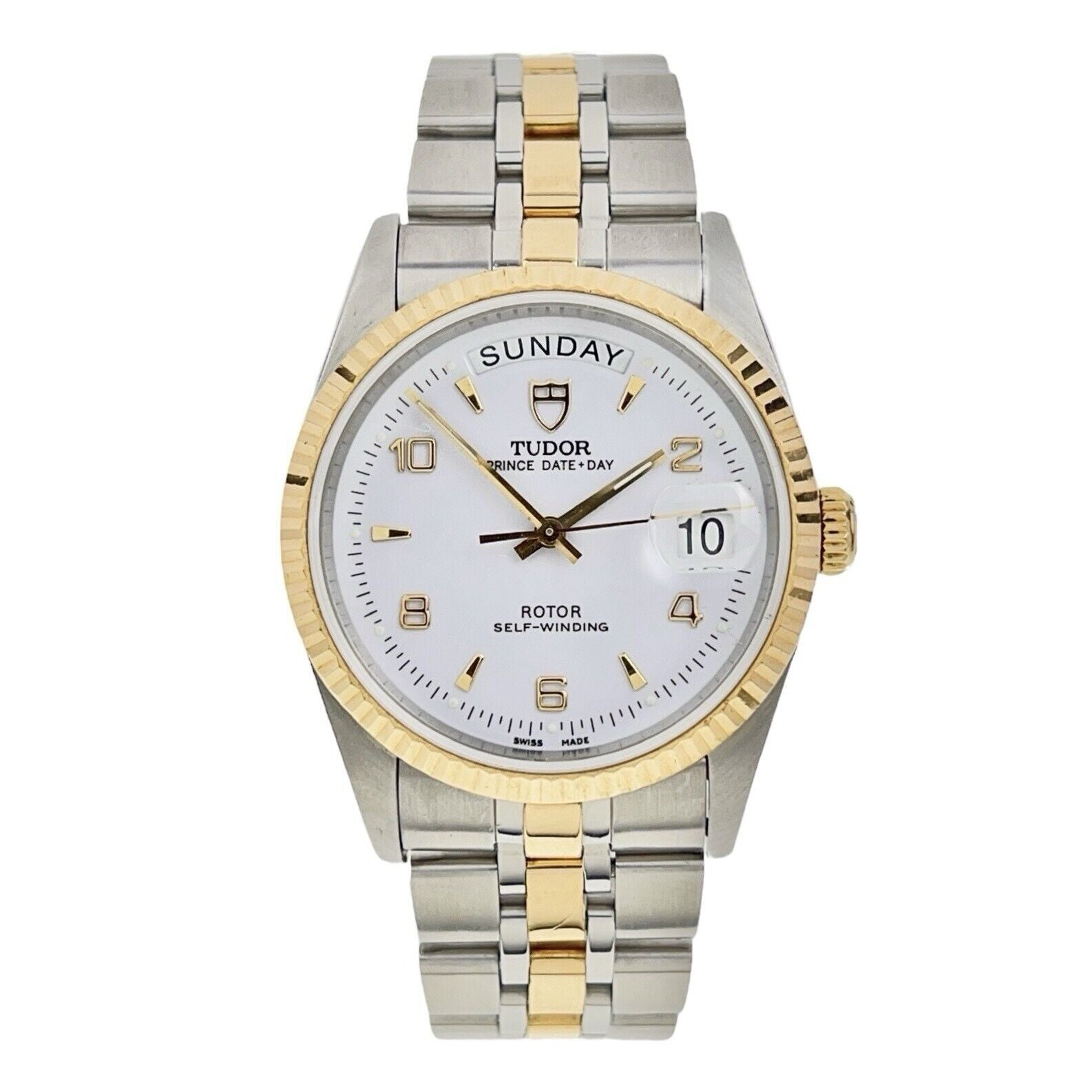 Tudor Prince Date Day Steel & Gold White Dial Automatic Men’s Watch 76213