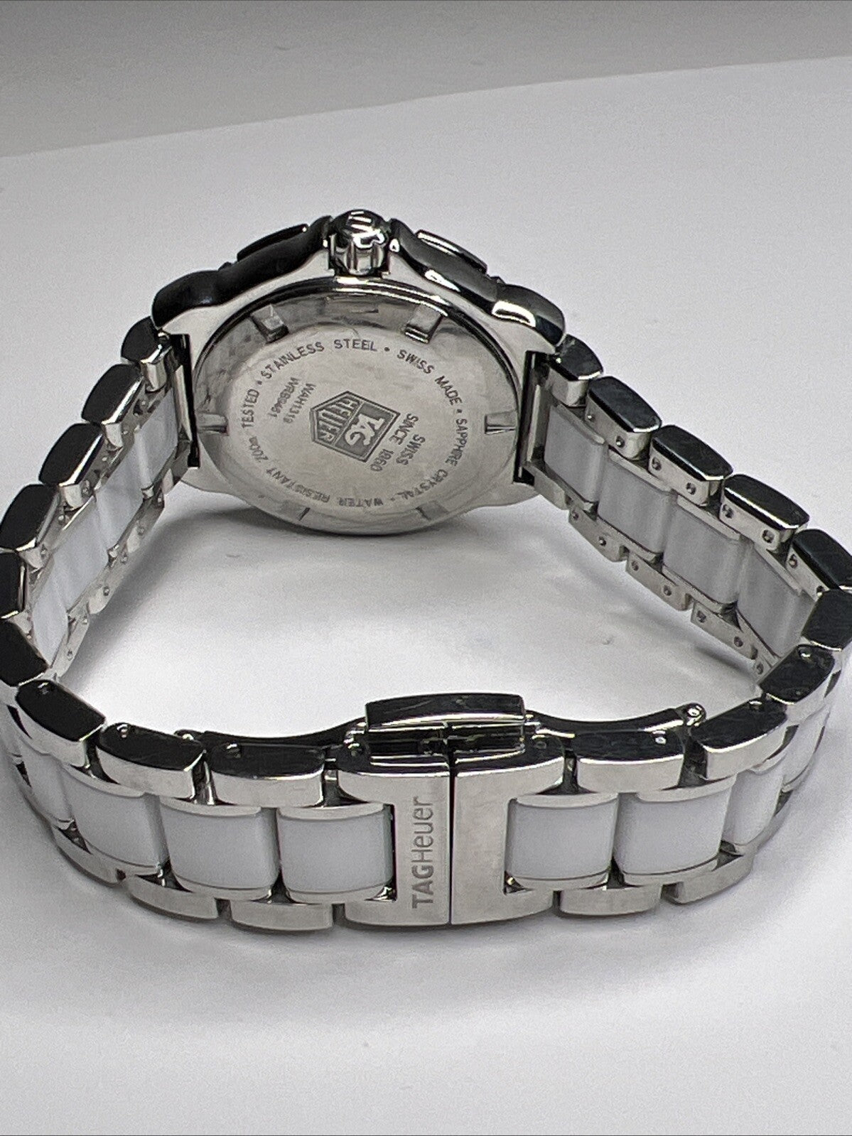 TAG Heuer Formula 1 WAH1319  Pink White Ceramic & Steel Quartz 31mm Date Watch