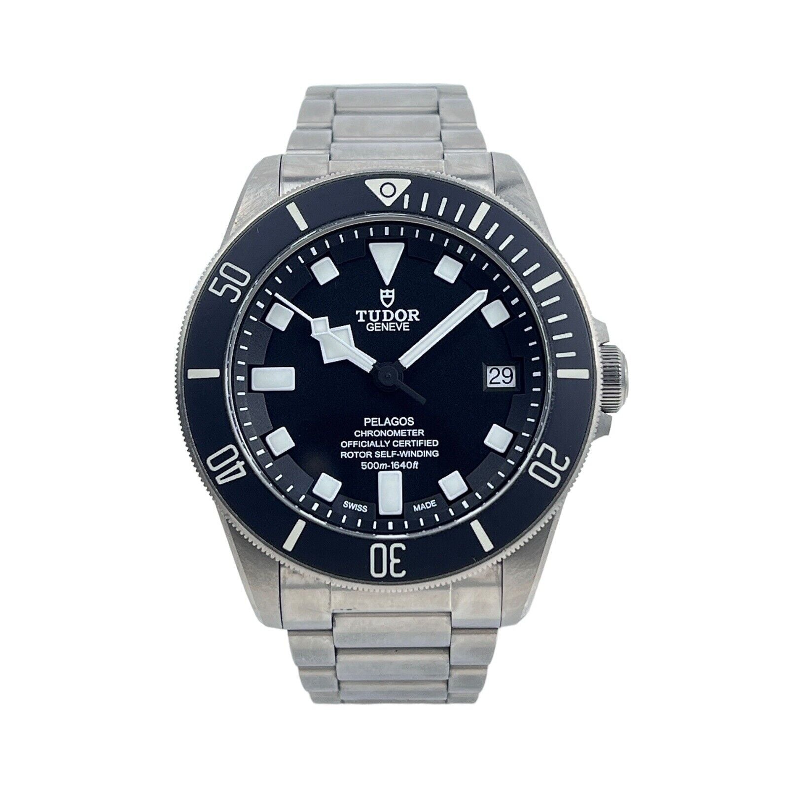 2023 Tudor Pelagos Chronometer Black Dial Titanium Mens Watch 25600TN Box/Papers