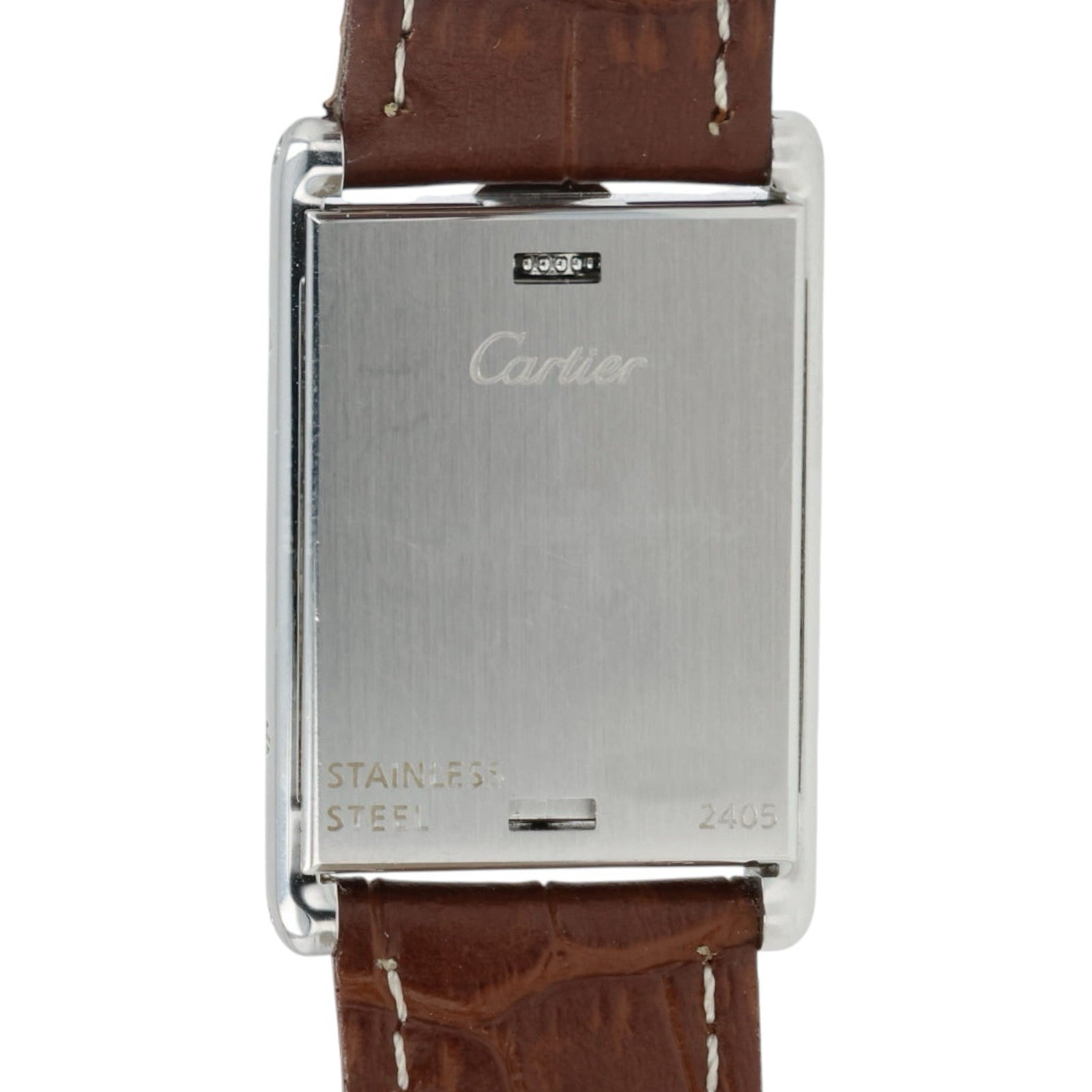 Cartier Tank Basculante Silver Dial Steel 24x36mm Quartz Men’s Watch W1011258